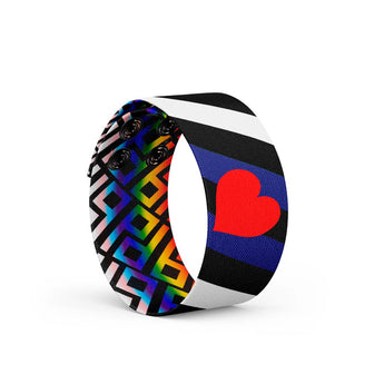 Pride Leather Flag Thicc Cuff Bracelet - Daftboy