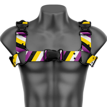 Pride Nonbinary Bulldog Handmade Fashion Vegan Unisex Harness - Daftboy