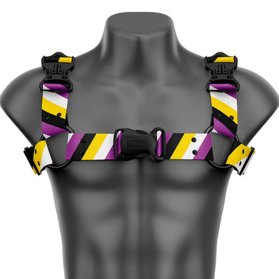 Pride Nonbinary Bulldog Handmade Fashion Vegan Unisex Harness