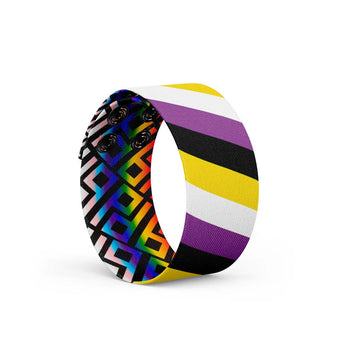Pride Nonbinary Thicc Cuff Bracelet - Daftboy