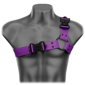 Purple Beyond Basic Asymmetrical Handmade Fashion Vegan Unisex Harness - Daftboy