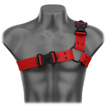 Red Beyond Basic Asymmetrical Handmade Fashion Vegan Unisex Harness - Daftboy
