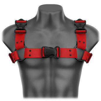 Red Beyond Basic Bulldog Handmade Fashion Vegan Unisex Harness - Daftboy