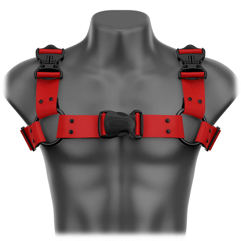Red Beyond Basic Bulldog Handmade Fashion Vegan Unisex Harness - Daftboy