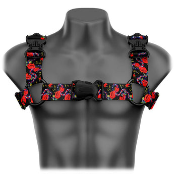 Snakes And Roses Bulldog Handmade Fashion Vegan Unisex Harness - Daftboy
