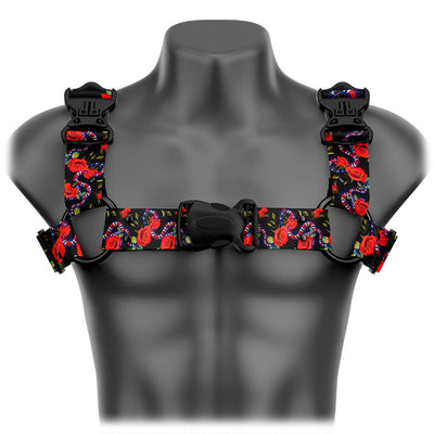 Snakes And Roses Bulldog Handmade Fashion Vegan Unisex Harness