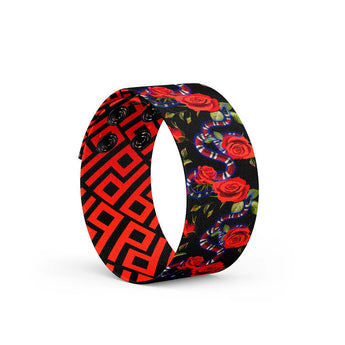 Snakes And Roses Thicc Cuff Bracelet - Daftboy