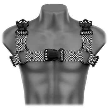 Speed Checkered Bulldog Handmade Fashion Vegan Unisex Harness - Daftboy