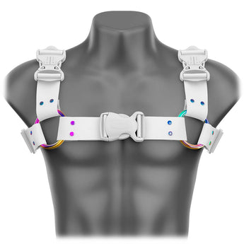 White Party Beyond Basic Bulldog Handmade Fashion Vegan Unisex Harness - Daftboy