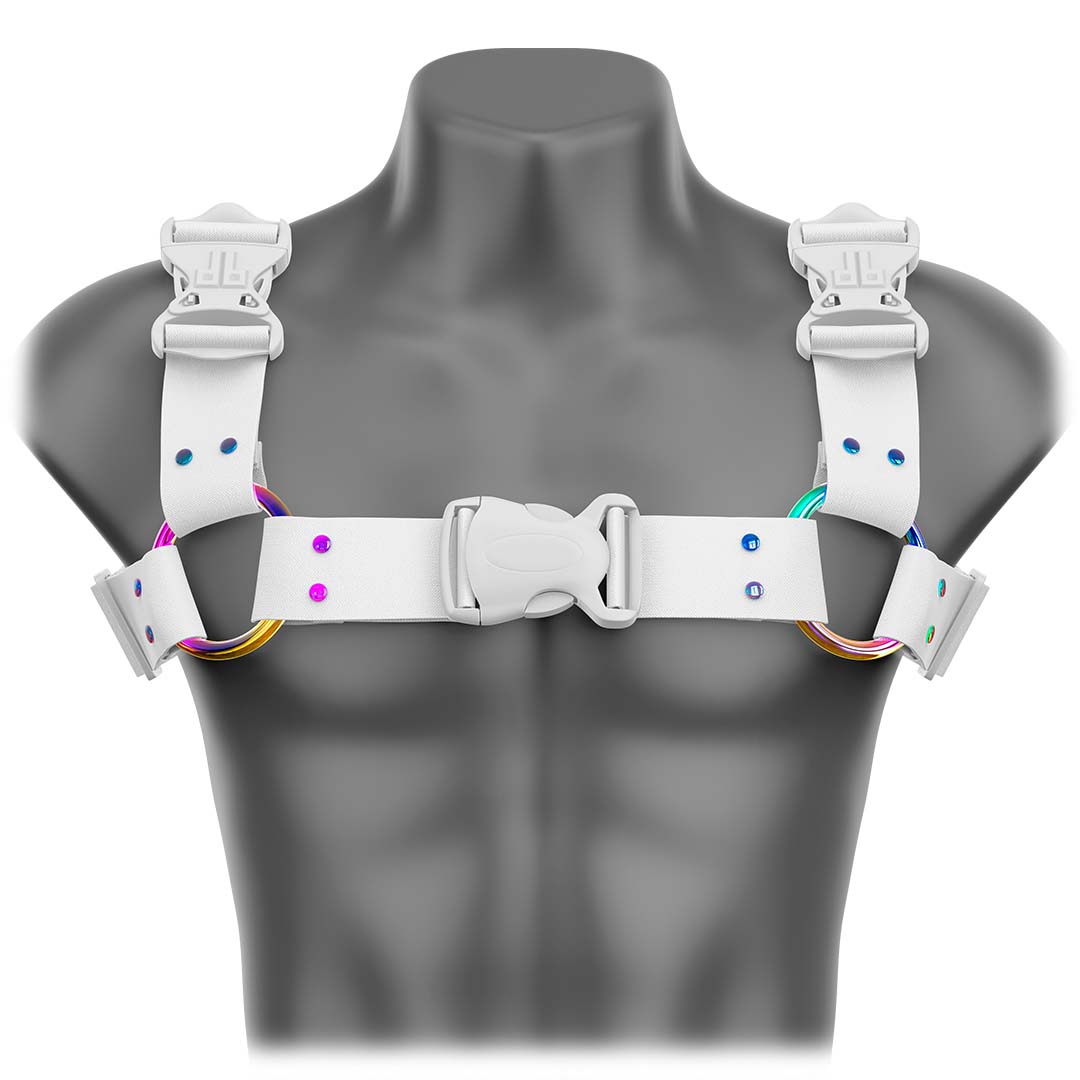 White Party bulldog fashion chest harness