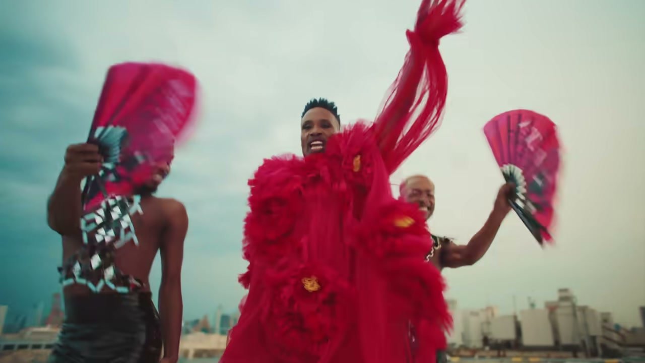Dancers with Daftboy fans around Billy Porter in the Children music video