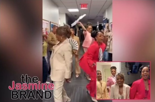 En Vogue performing with Daftboy fans in the Spirit Tunnel on The Jennifer Hudson Show